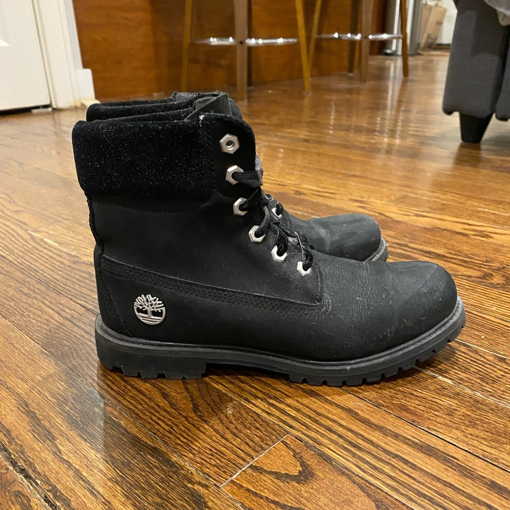 Women’s black Timberland boots